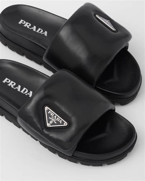 Prada fluffy slides